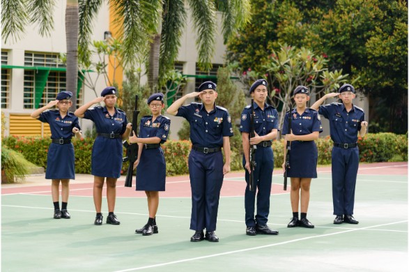 NPCC Cadets saluting