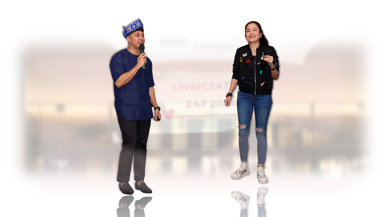 The funny emcees of Staff Appreciation Day